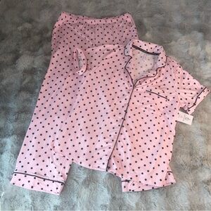 Pink Polka Dot Pajama Set